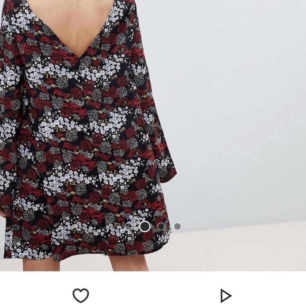 Glamorous long sleeve tea dress in antique floral